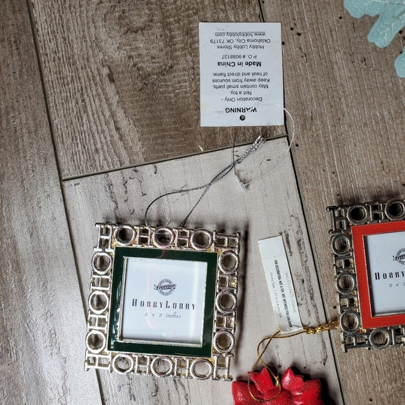 NWT Hobby Lobby Photo Frame Christmas Tree Ornament Bundle 3pc - Picture 14 of 14